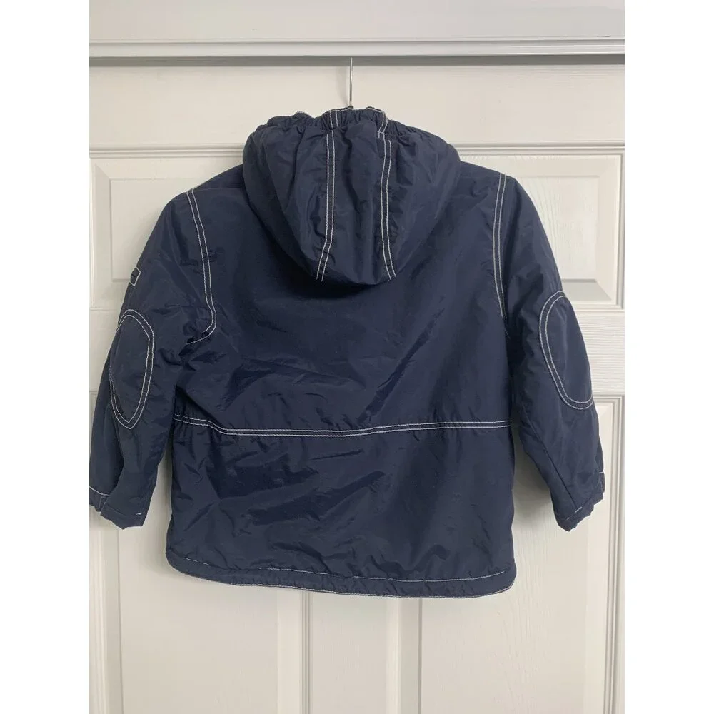 Mini Boden Navy Blue Kids Jacket with Light Blue Lining